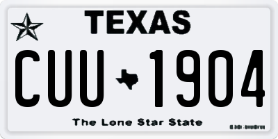 TX license plate CUU1904