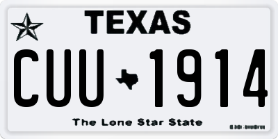 TX license plate CUU1914