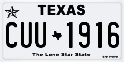 TX license plate CUU1916