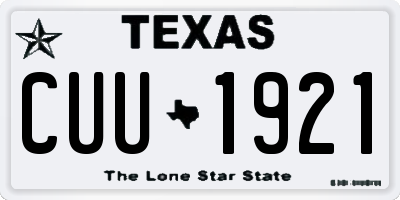 TX license plate CUU1921