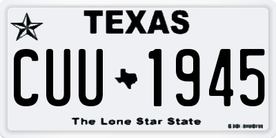 TX license plate CUU1945