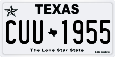 TX license plate CUU1955