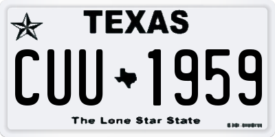 TX license plate CUU1959