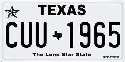 TX license plate CUU1965
