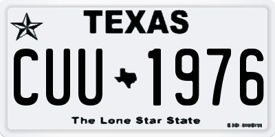 TX license plate CUU1976