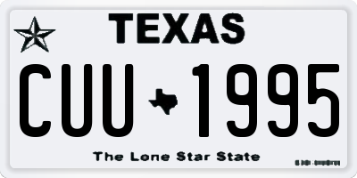 TX license plate CUU1995