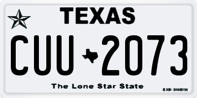 TX license plate CUU2073