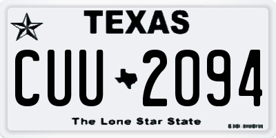 TX license plate CUU2094