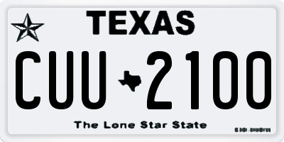 TX license plate CUU2100