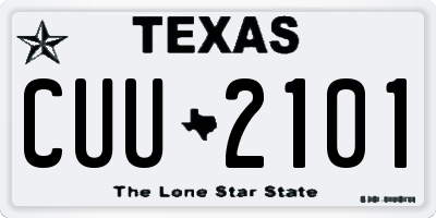 TX license plate CUU2101
