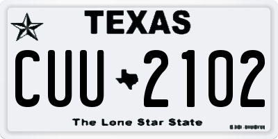 TX license plate CUU2102