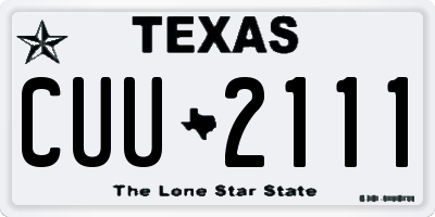 TX license plate CUU2111