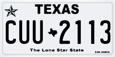 TX license plate CUU2113
