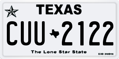TX license plate CUU2122