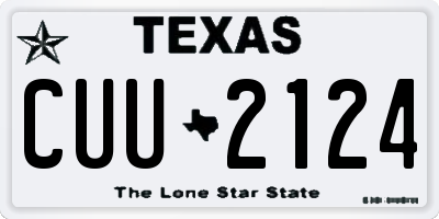 TX license plate CUU2124