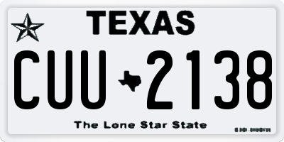TX license plate CUU2138