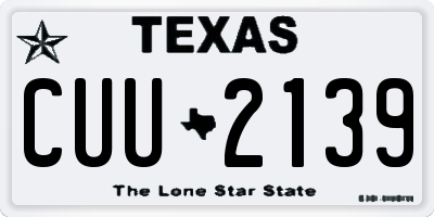 TX license plate CUU2139