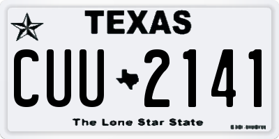 TX license plate CUU2141