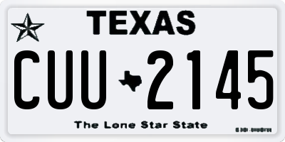 TX license plate CUU2145