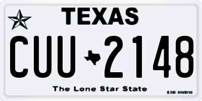 TX license plate CUU2148