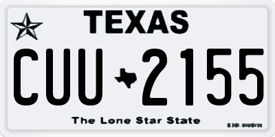 TX license plate CUU2155