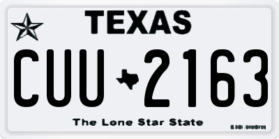 TX license plate CUU2163