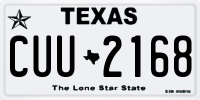 TX license plate CUU2168