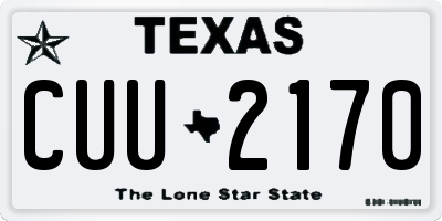 TX license plate CUU2170