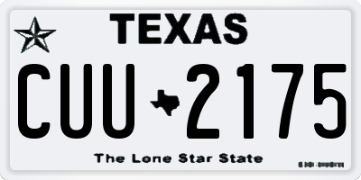 TX license plate CUU2175