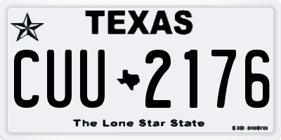 TX license plate CUU2176