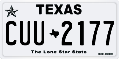 TX license plate CUU2177
