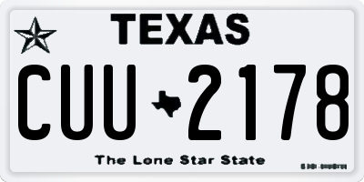 TX license plate CUU2178