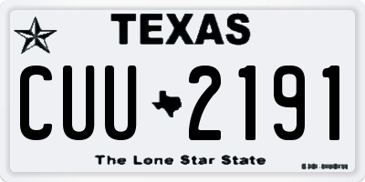 TX license plate CUU2191
