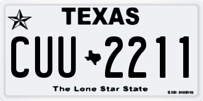 TX license plate CUU2211