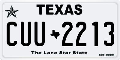 TX license plate CUU2213