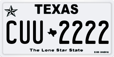 TX license plate CUU2222