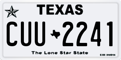 TX license plate CUU2241