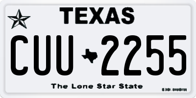 TX license plate CUU2255