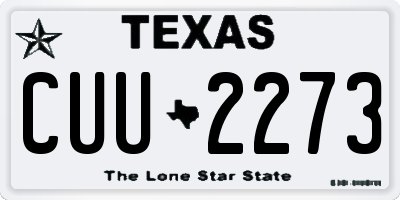 TX license plate CUU2273