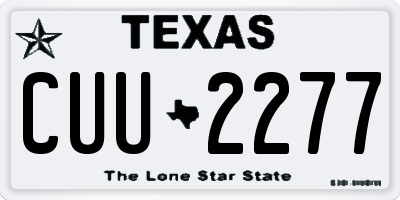 TX license plate CUU2277