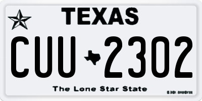 TX license plate CUU2302