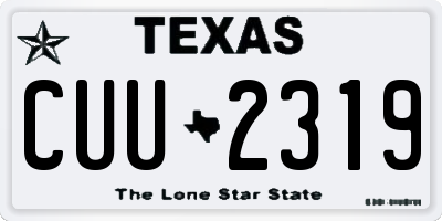 TX license plate CUU2319