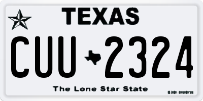TX license plate CUU2324