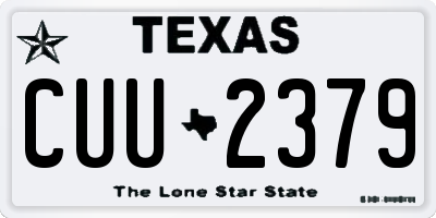 TX license plate CUU2379