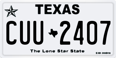 TX license plate CUU2407