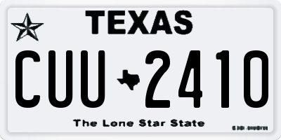 TX license plate CUU2410