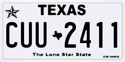 TX license plate CUU2411