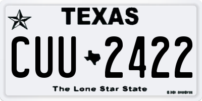 TX license plate CUU2422