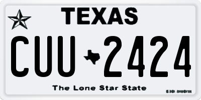TX license plate CUU2424