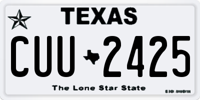 TX license plate CUU2425